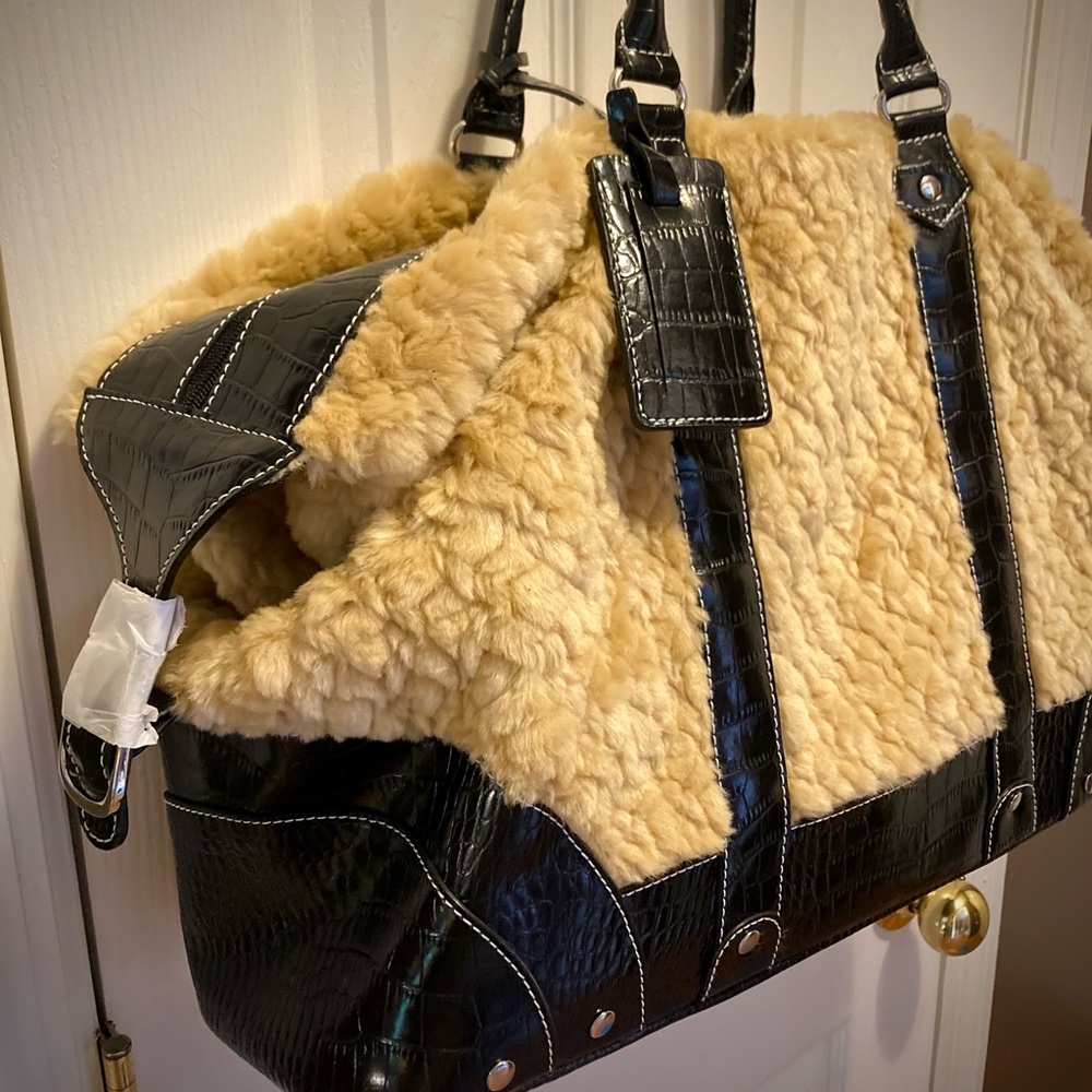 Suzanne Somers Faux-Fur XL Travel Bag
